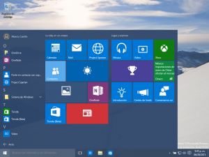 Menú Windows 10